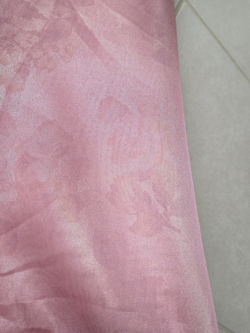 3 Pc Ready to Wear M Modern Soft Organza Saree Shiny Pink Stitched Blouse - Picture 5 of 12